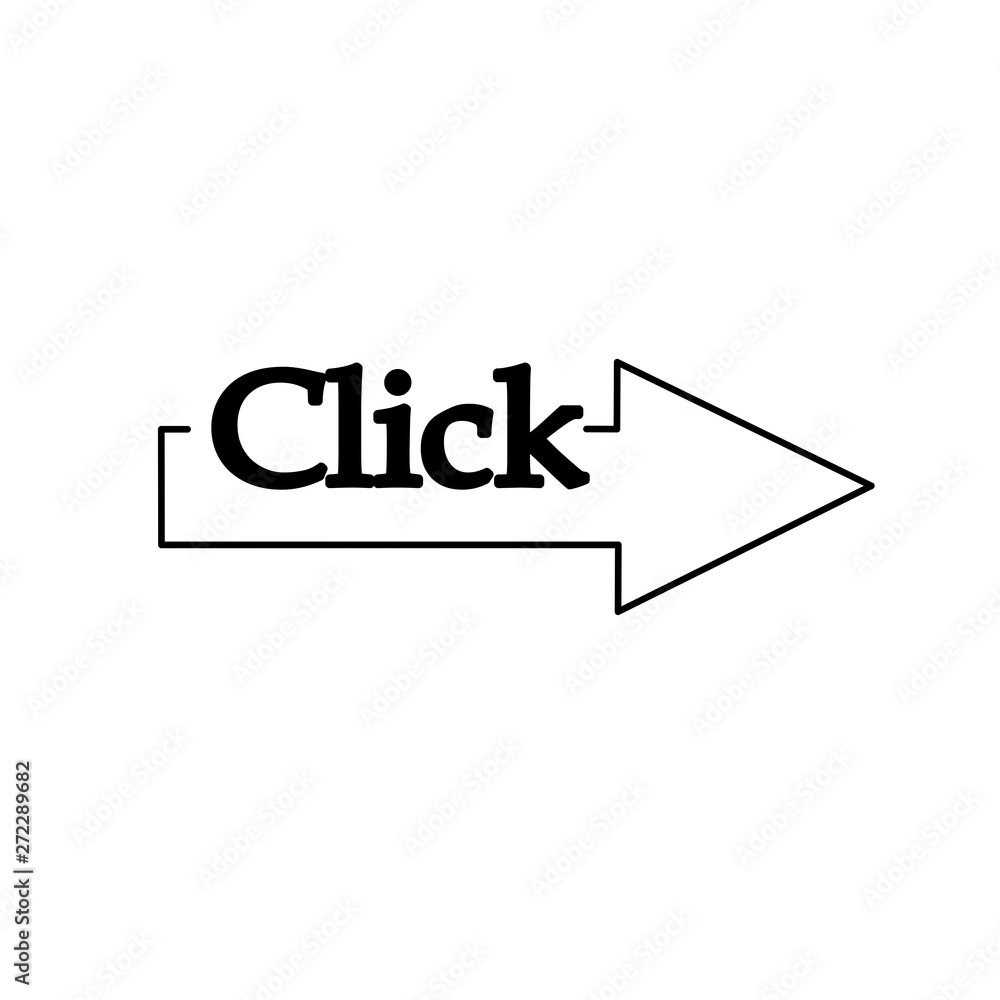 Obraz premium Click icon arrow pointer illustration line