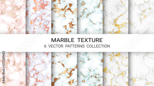 Marble Texture, Premium Set of Vector Patterns Collection, Abstract Background Template, Suitable for Luxury Products Brands with Golden Foil and Linear Style.