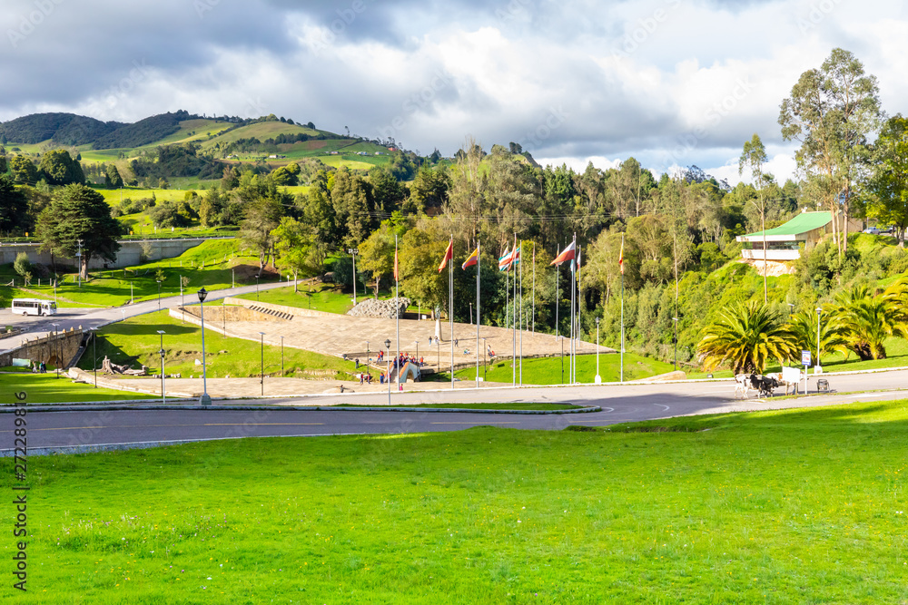Tunja Colombia commemorative area of the Battle of Boyaca panoramic view