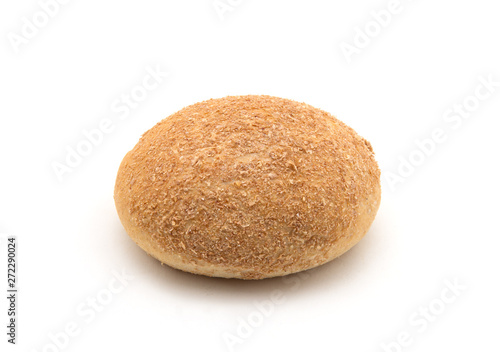 Bun made of wheat flour isolated on white