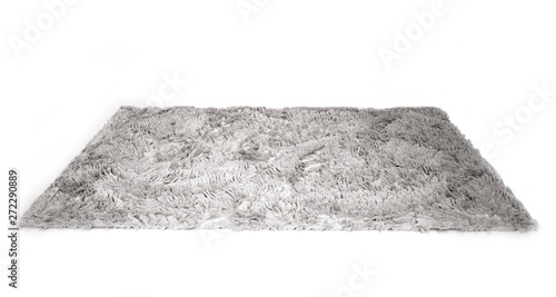 Obraz na plátně Fuzzy carpet isolated on white background