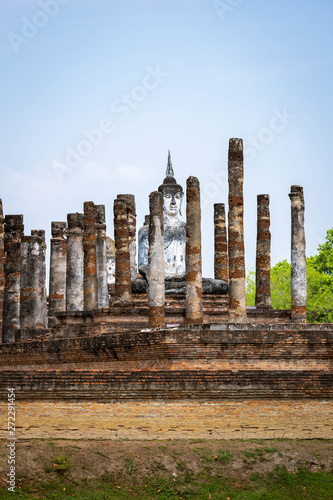 Buddhist temple in Sukhothai historical park, Thailand