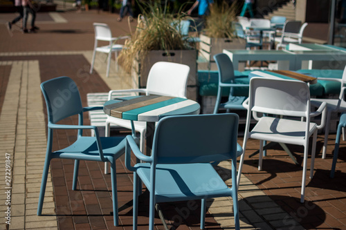 chairs and tables summer city cafe © kott73