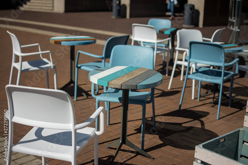 chairs and tables summer city cafe © kott73
