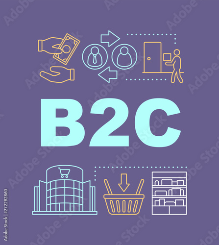B2C word concepts banner