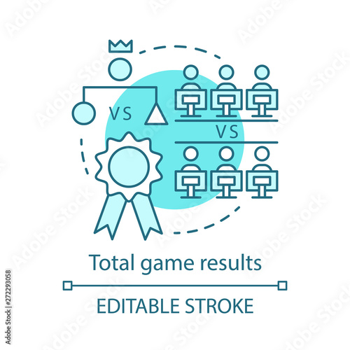 Total game result concept icon