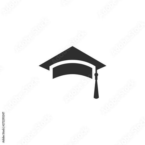graduate cap Icon. cap Icons Collection. Vintage cap graduation. Graduation Logo Template Design Elements Vector illustration