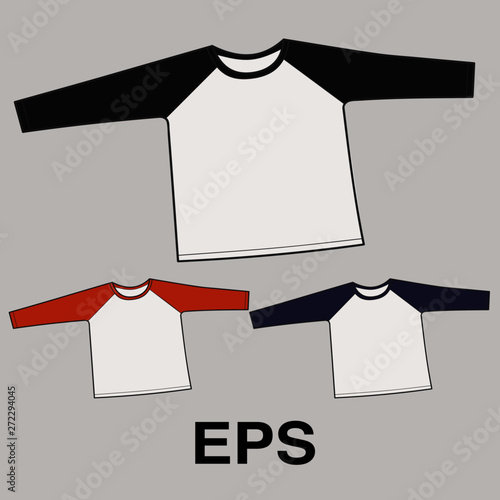 Long sleeve Raglan T-shirt Set of 3