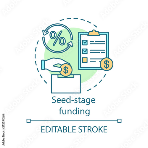 Seed-stage funding concept icon