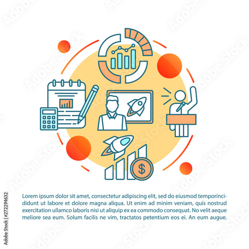 Startup training article page vector template