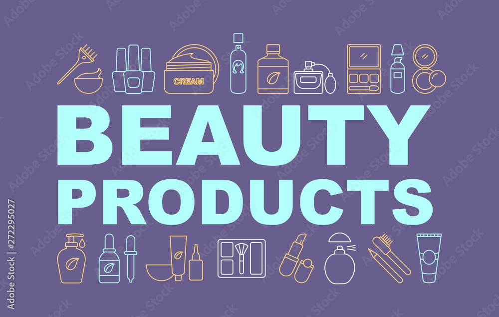 Cosmetics word concepts banner
