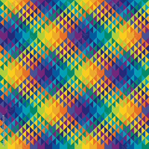 Blue and yellow geometric s...
