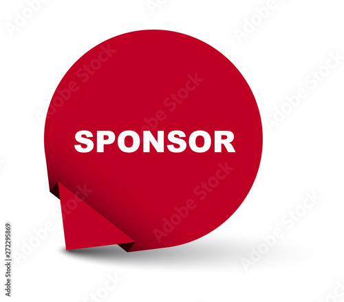 red vector banner sponsor