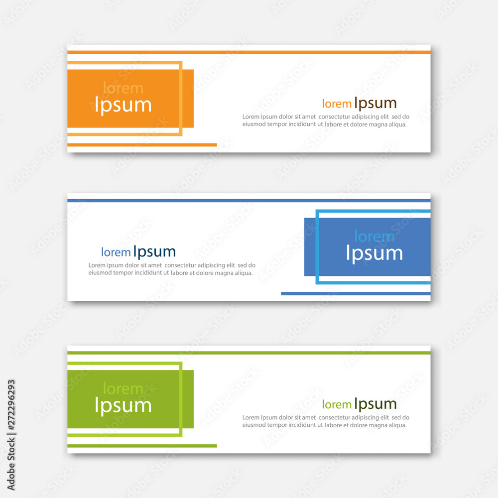 Set of abstract design banner template.