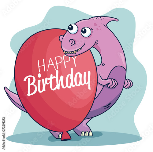 parasaurolophus wild animal with balloon decoration