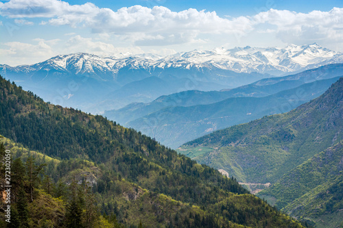 High mountain with snow on the top near Torul, Turkey, Asia