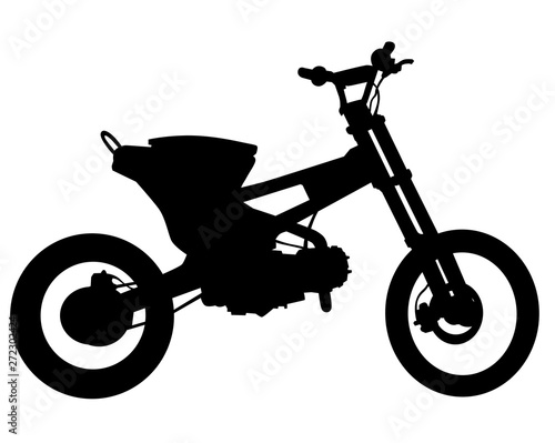 Old big bike on white background
