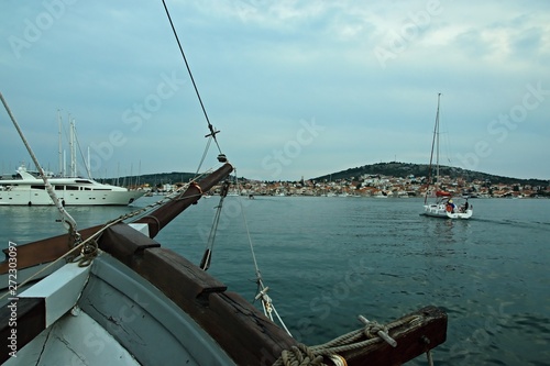 Croatia-view of a the harbor in town Murter