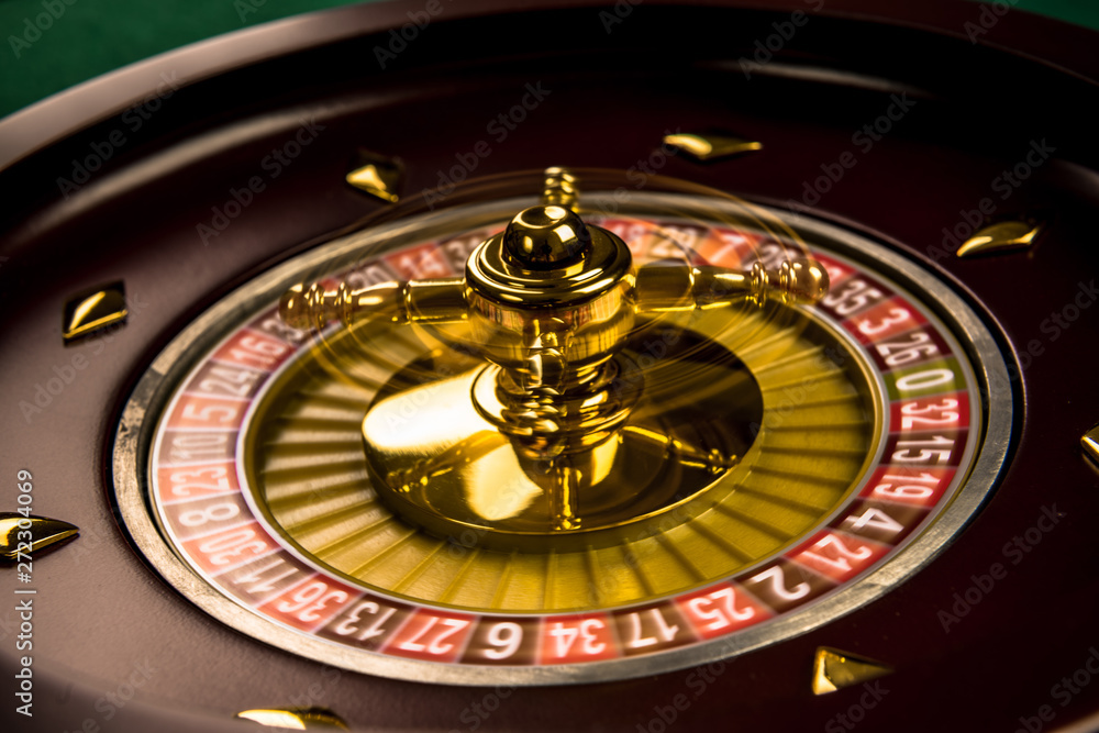 Spinning Roulette Drum with Lucky Numbers, Casino Theme Spinning Roulette Drum with Lucky Numbers, Casino Theme