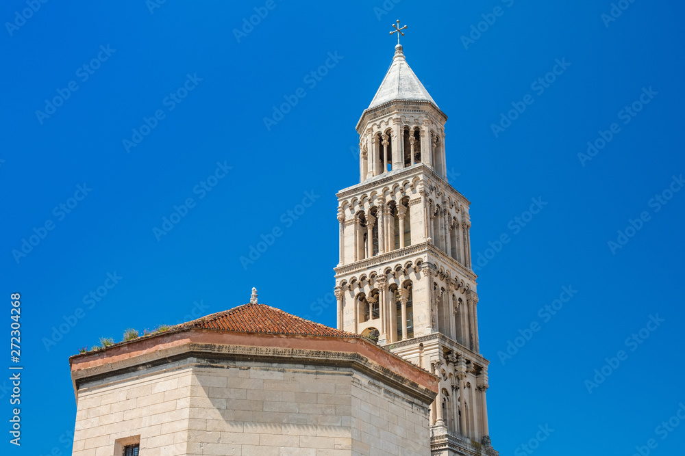 Cathedral in Diocletian Palace in Split, Croatia, historic UNESCO world heritage site