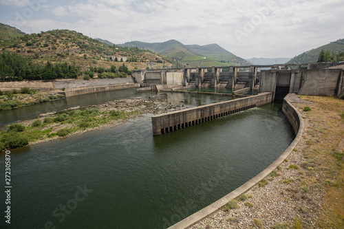 View of the old hydroelectric station in the mountains.