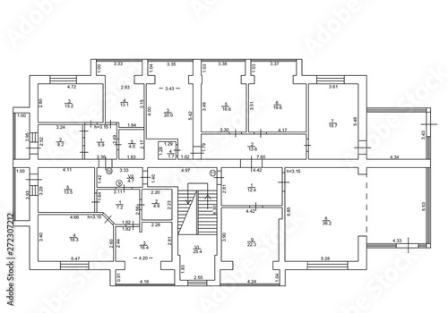 2d floor plan. Black&white floor plan. Floorplan