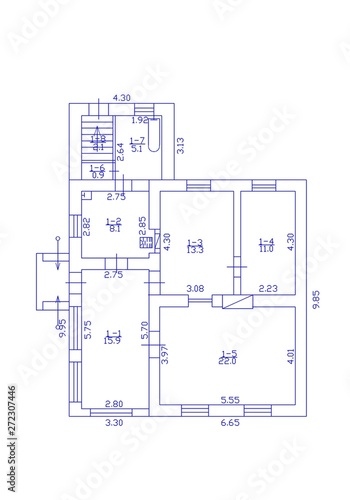 2d floor plan. Black&white floor plan. Floorplan 