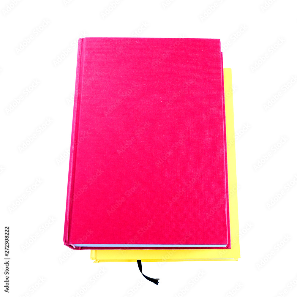 Fototapeta premium The concept of manufacturing books, paper products. Bright book with a copy of the text space .