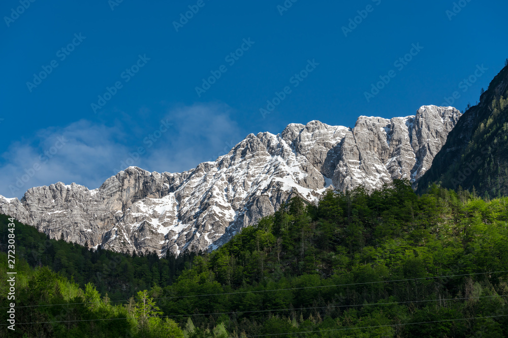 Mountain Veliko Spicje at the Soca Valley in Slovenia