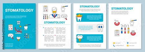Stomatology brochure template layout