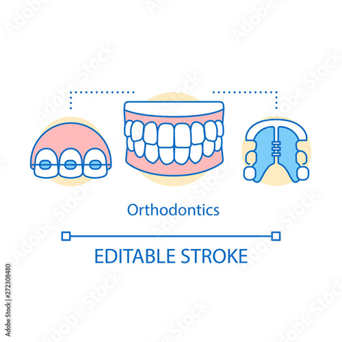 Orthodontics concept icon