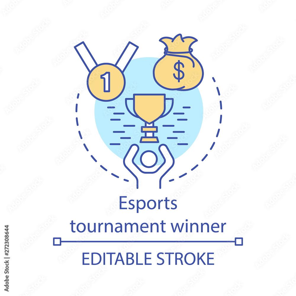 Esports tournament winner concept icon Esports tournament winner concept icon