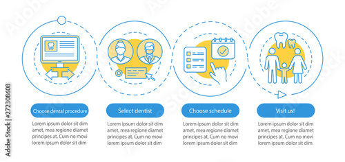 Dental clinic appointment vector infographic template