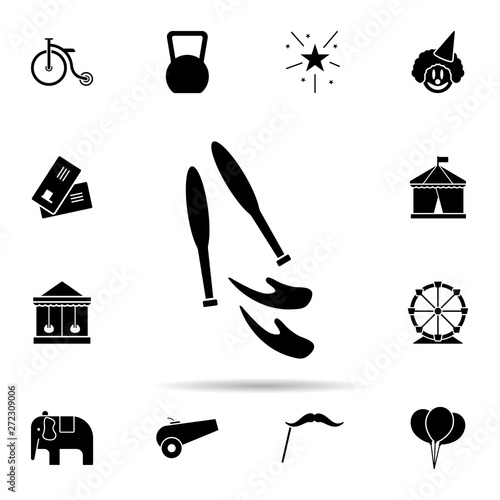 the arms of the juggler icon. Universal set of circus for website design and development, app development