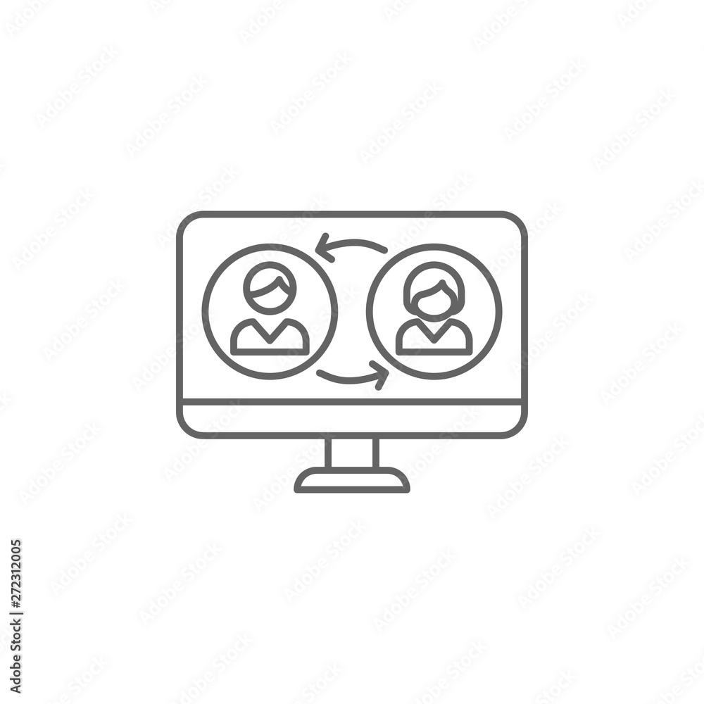 feedback laptop friendship outline icon. Elements of friendship line icon. Signs, symbols and vectors can be used for web, logo, mobile app, UI, UX feedback laptop friendship outline icon. Elements of friendship line icon. Signs, symbols and vectors can be used for web, logo, mobile app, UI, UX