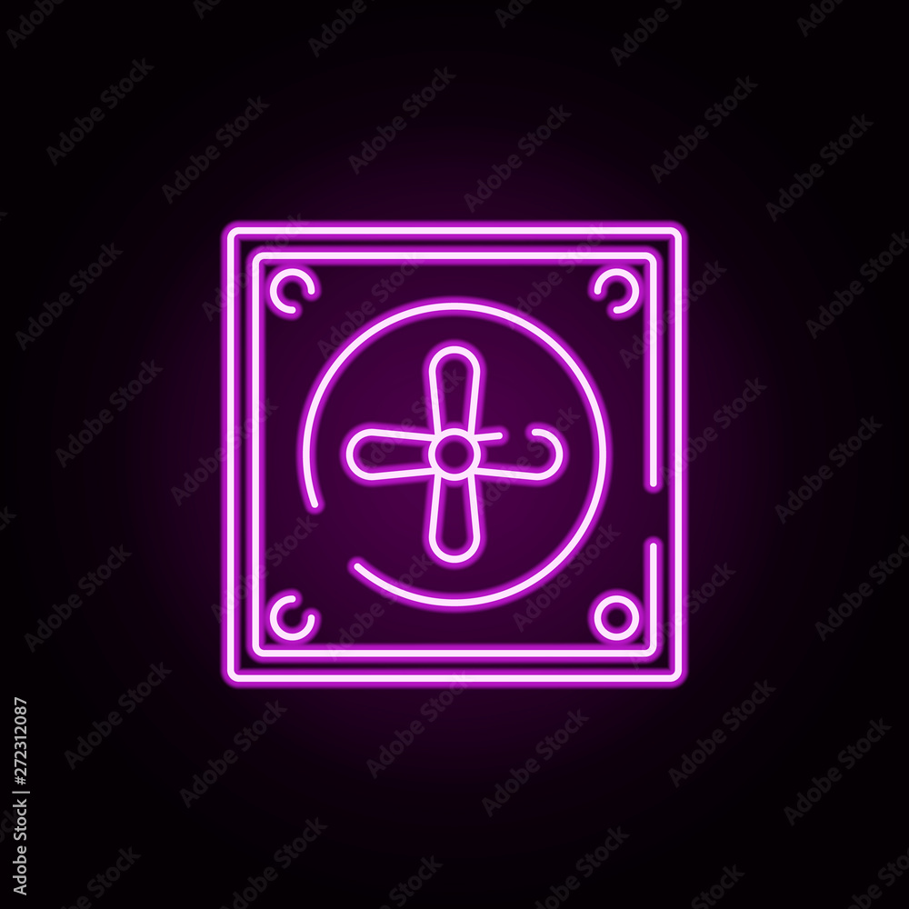 exhaust fan neon icon. Elements of water, boiler, thermos, gas, solar set. Simple icon for websites, web design, mobile app, info graphics exhaust fan neon icon. Elements of water, boiler, thermos, gas, solar set. Simple icon for websites, web design, mobile app, info graphics