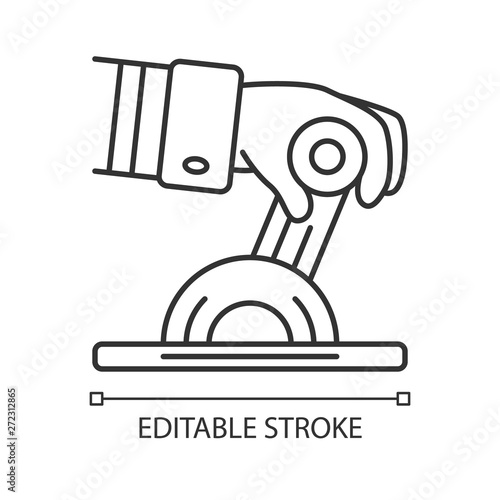 Pilot engine lever linear icon