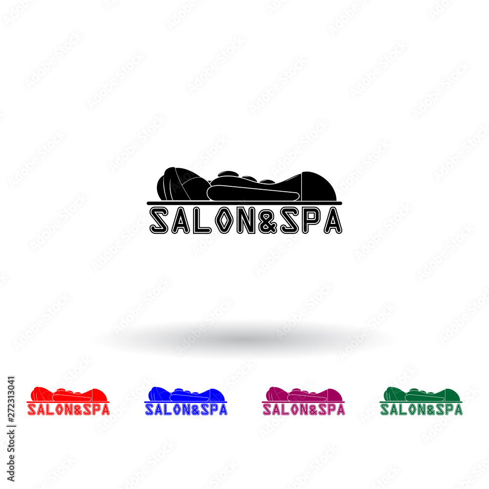 spa salon logo illustration multi color icon. Elements of spa set. Simple icon for websites, web design, mobile app, info graphics