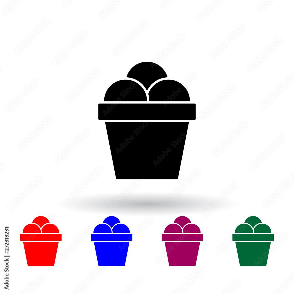 frozen balls multi color icon. Elements of ice cream set. Simple icon for websites, web design, mobile app, info graphics frozen balls multi color icon. Elements of ice cream set. Simple icon for websites, web design, mobile app, info graphics