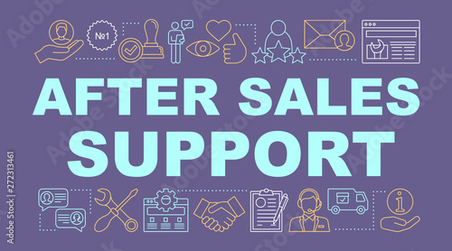After sales support word concepts banner