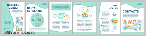 Dental clinic brochure template layout