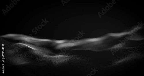 White Zoom Particle Wave 3D Rendered Wallpaper Animation Video.