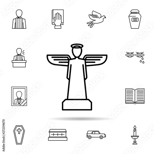 funeral, angel icon. Universal set of funeral for website design and development, app development
