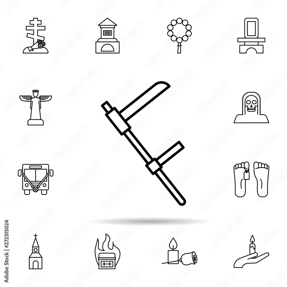 Fototapeta premium funeral, reaper icon. Universal set of funeral for website design and development, app development