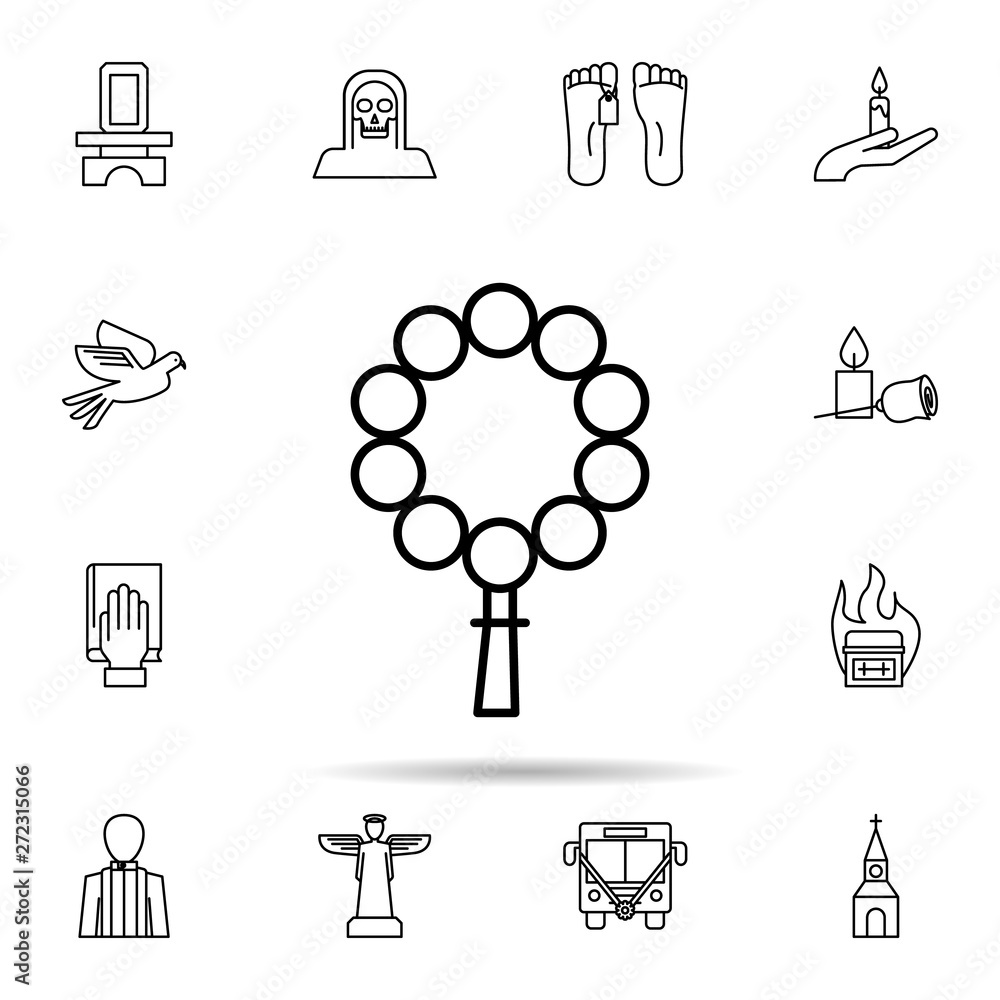 funeral, bead icon. Universal set of funeral for website design and development, app development