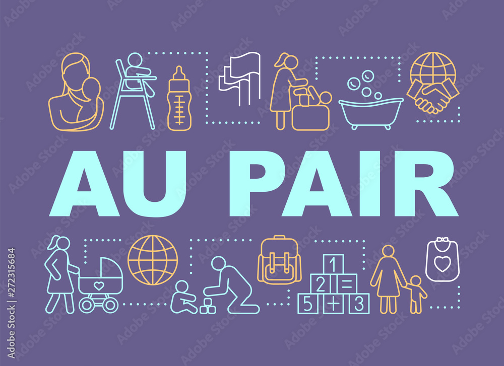 Babysitting Au Pair concepts banner Babysitting Au Pair concepts banner