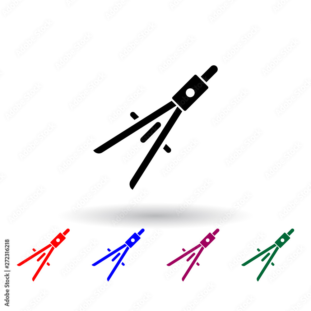 compass multi color icon. Elements of engineering set. Simple icon for websites, web design, mobile app, info graphics compass multi color icon. Elements of engineering set. Simple icon for websites, web design, mobile app, info graphics