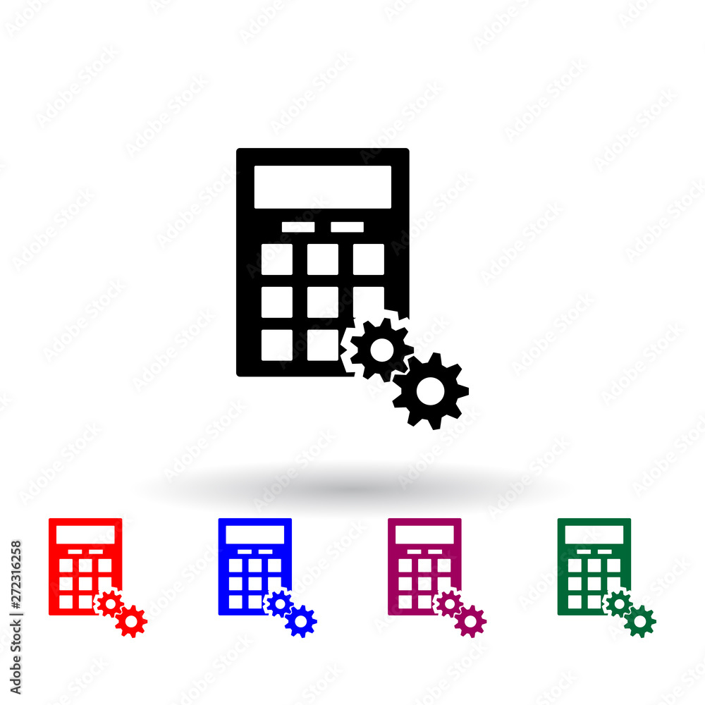 Fototapeta premium computational mechanism multi color icon. Elements of engineering set. Simple icon for websites, web design, mobile app, info graphics