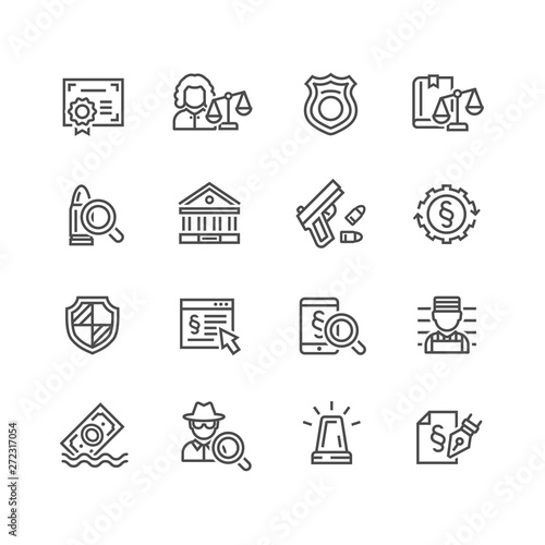Law and Justice icon set