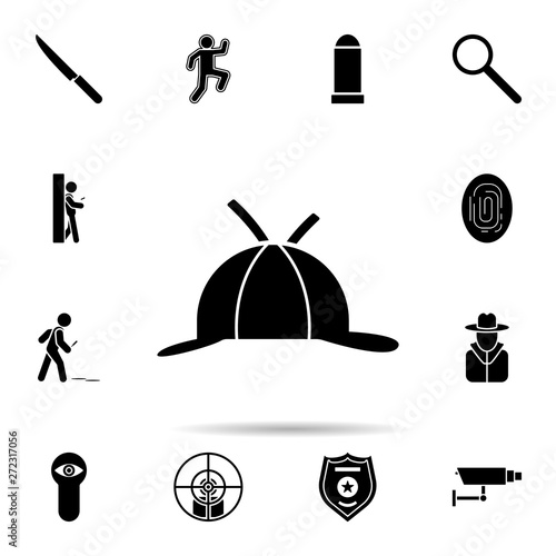 detective cap icon. Universal set of dedective for website design and development, app development